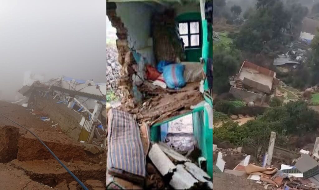 انهيار صخري  يدمر 50 منزلا ومسجدين بجماعة تنقوب بشفشاون